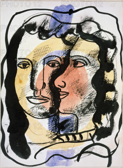 'Two Faces', c1940s-c1950s(?).  Creator: Fernand Leger.
