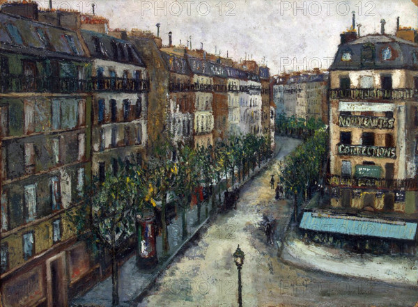 'Rue Custine à Montmartre', 1909-1910. Creator: Maurice Utrillo.