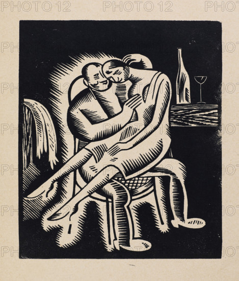 In the Pub, 1920s. Creator: Vasyl' Masyutin.