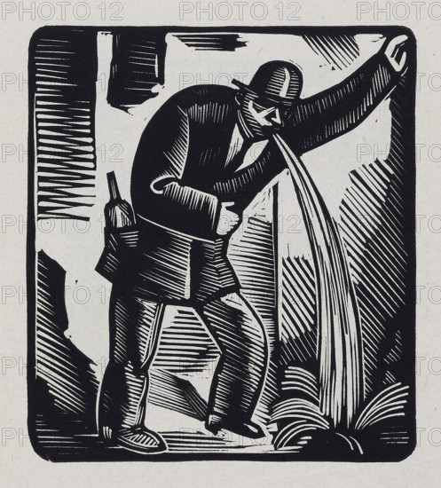 From the series "Wine, women and cards", 1920. Creator: Vasyl' Masyutin.