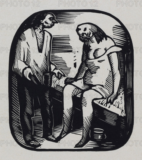 From the series "Wine, women and cards", 1920. Creator: Vasyl' Masyutin.