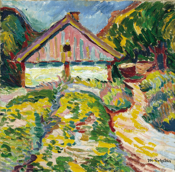 House on the Kuhrische Nehrung, 1909. Creator: Max Pechstein.