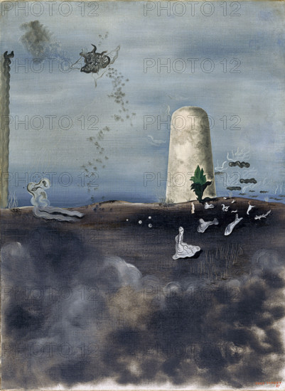 Death Watching his Family, 1927. Creator: Yves Tanguy.