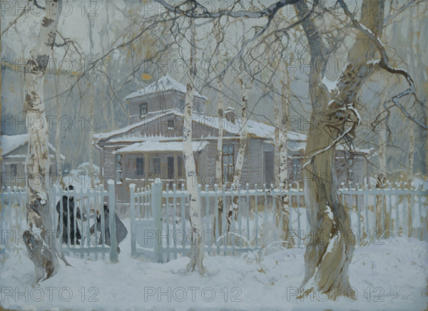 Winter landscape, 1915. Creator: Stepan Fedorovic Kolesnikov.