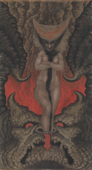 La Femme de Satan, 1919. Creator: Nikolay Kalmakov.