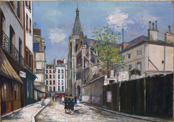The Church of Saint-Séverin (Église Saint-Séverin), Paris, 1925. Creator: Maurice Utrillo.