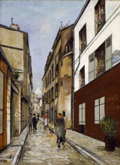Rue Saint-Rustique à Montmartre, 1926. Creator: Maurice Utrillo.