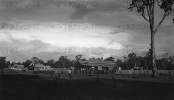 St Luke's Anglican Church, and township of Canungra, c1880s. Creator: Robert Augustus Henry L'Estrange.