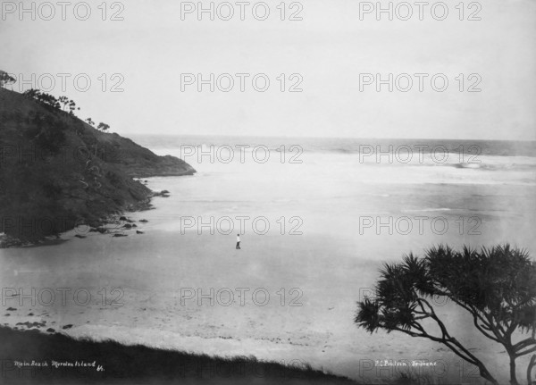 View of Main Beach, Mulgumpin, (Moreton Island), 1894. Creator: Poul C Poulsen.