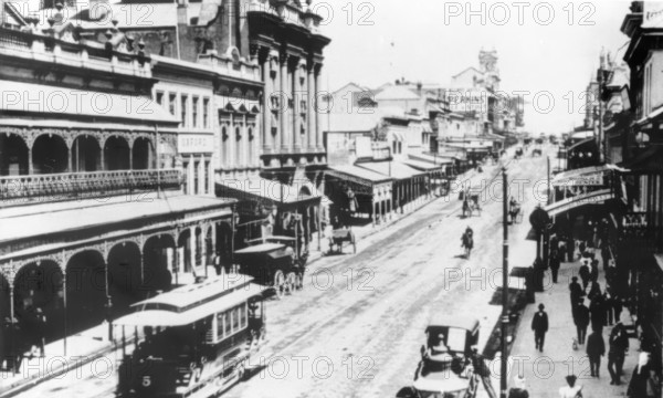 Queen Street, Brisbane, c1897. Creator: Poul C Poulsen.