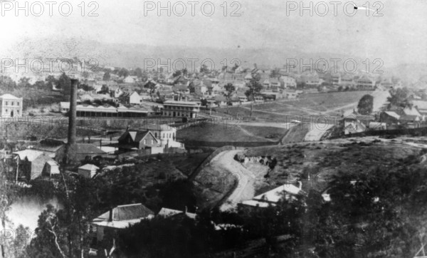 Petrie Bight, looking over the Gas Works, Brisbane, Queensland, c1880. Creator: Unknown.