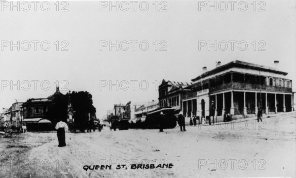 Bank of Australasia, Corner Queen and Wharf Streets, Brisbane, 1897. Creator: Unknown.