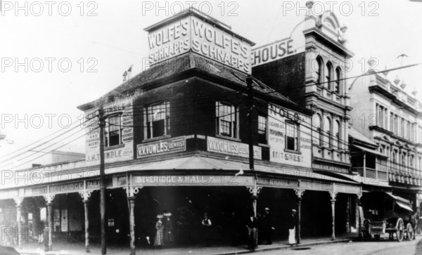 Corner George and Queen Streets, c1884. Creator: Unknown.