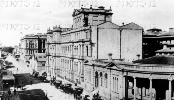 Looking along George Street from the corner of Queen Street, Brisbane, c1898. Creator: Unknown.