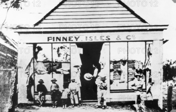 Original Finney Isles & Co. store on the corner of Ann and Warner Street, Fortitude Valley, c1870. Creator: Unknown.