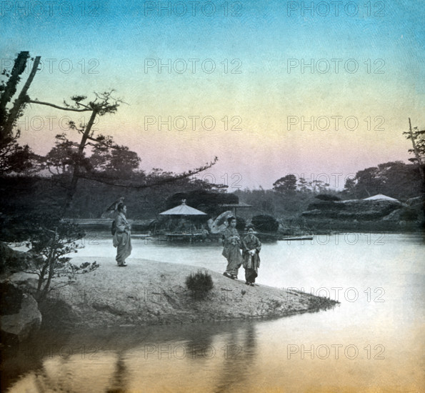 Korakuen garden of Okayama, 1890. Creator: Unknown.