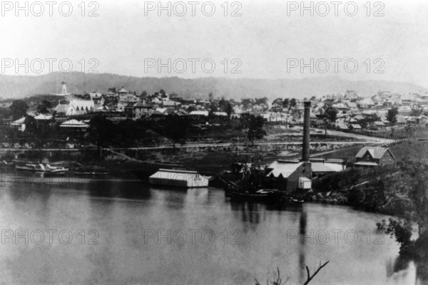 Brisbane Gas Works near Petrie Bight, Brisbane, c1868. Creator: Unknown.