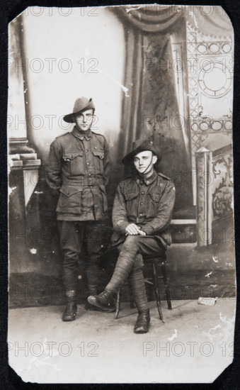 Unknown soldiers, presumably friends of Bernard Laurence 'Barney' Nugent. Creator: Murphy.