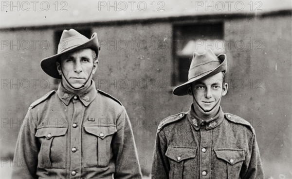 Bernard Laurence 'Barney' Nugent and Robert 'Bob' Waugh, Christmas 1917. Creator: Murphy.