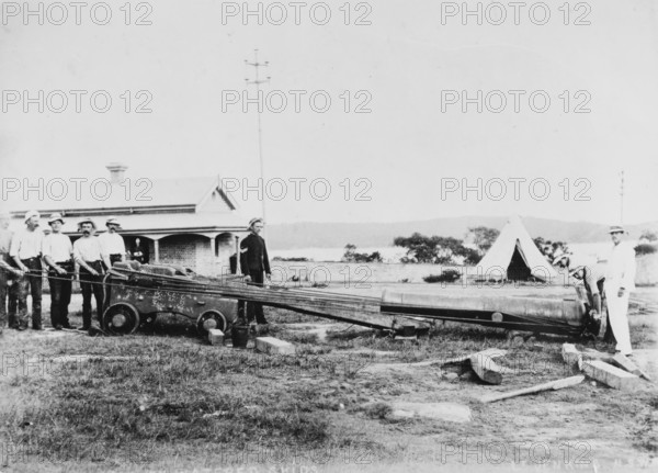 Students on the Long Course at the NSW School of Gunnery Middle Head,1892. Creator: Unknown.