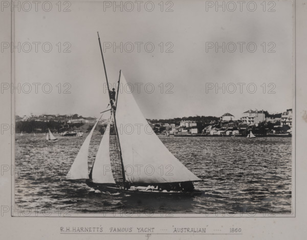 Harnett's yacht "Australian", 1860. Creator: Unknown.