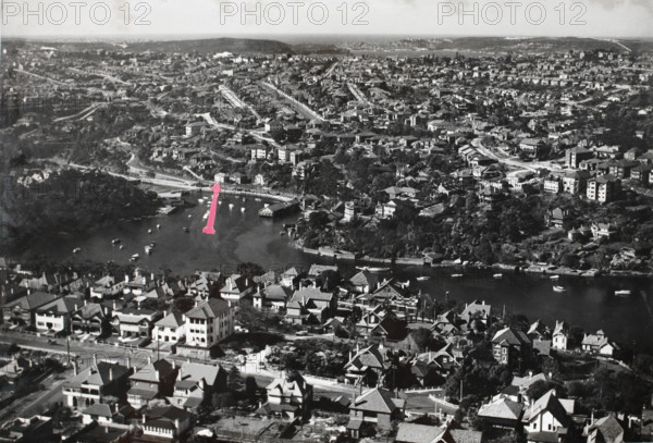 Aerial view, Mosman Bay, 1937. Creator: Unknown.