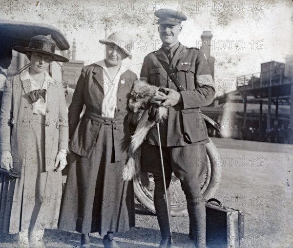 Ethel Newland with Lieutenant Douglas Gordon Scott MC, c1919. Creator: Unknown.