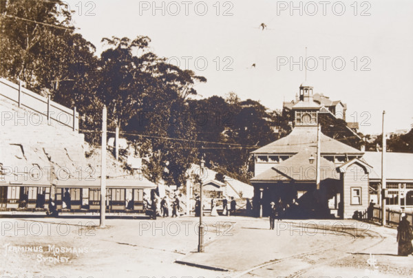 Mosman tram terminus at Mosman Bay, 1907. Creator: Unknown.