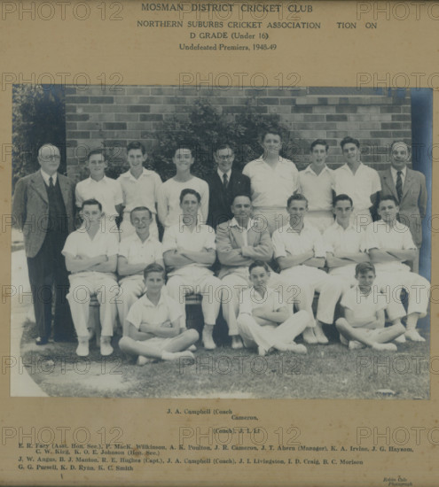 Mosman District Cricket Club. Creator: Unknown.