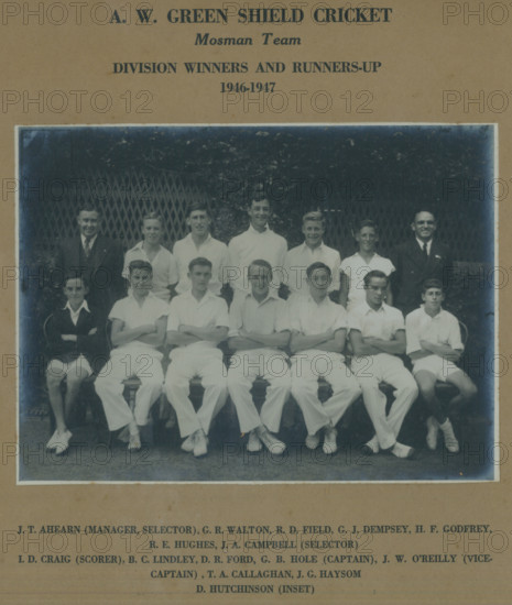 Mosman A.W. Green Shield Cricket, c1946. Creator: Unknown.