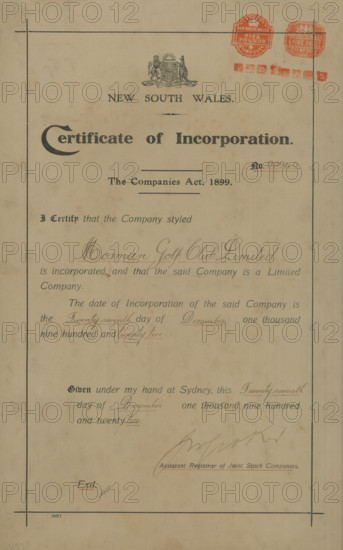 Mosman Golf Club. Creator: Unknown.