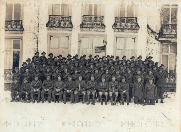 Group photo of 1st Battery, 1st Australian Field Artillery Brigade, 5 February 1919. Creator: Unknown.