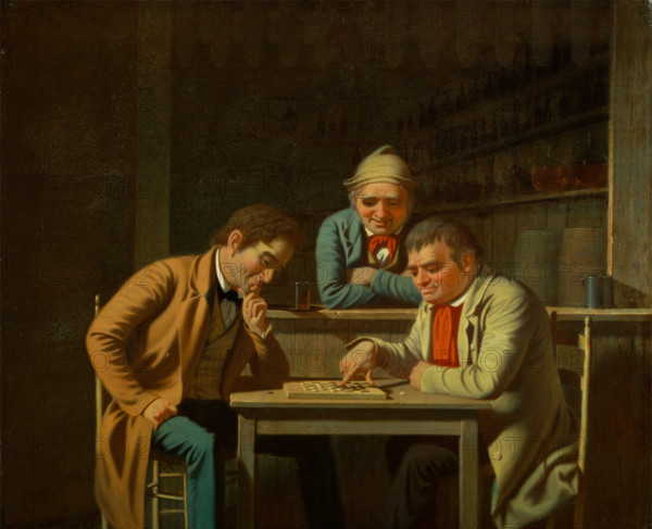 The Checker Players, 1850. Creator: George Caleb Bingham.