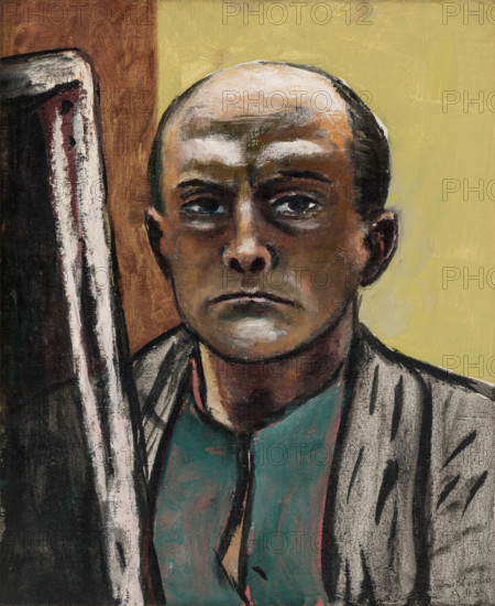 Self-Portrait in Olive and Brown, 1945. Creator: Max Beckmann.