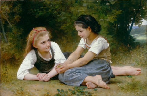 The Hazelnuts (The Nut Gatherers), 1882. Creator: William-Adolphe Bouguereau.