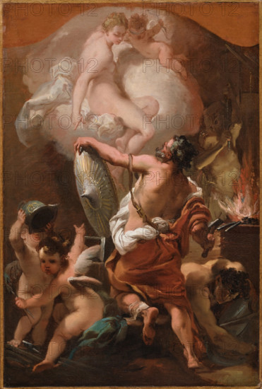 Venus Ordering Armor for Aeneas at Vulcan's Forge, c1775. Creator: Gaetano Gandolfi.