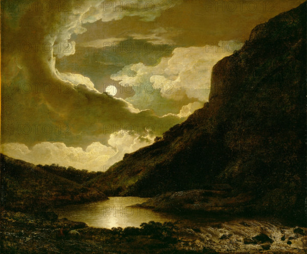 Matlock Tor by Moonlight, between 1778 and 1780. Creator: Joseph Wright of Derby.