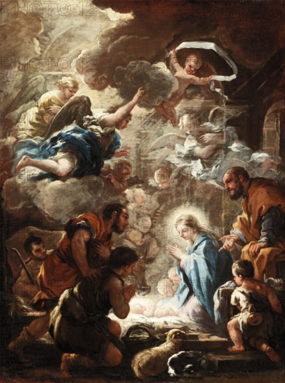 Adoration of the Shepherds, c1690-1691. Creator: Luca Giordano.