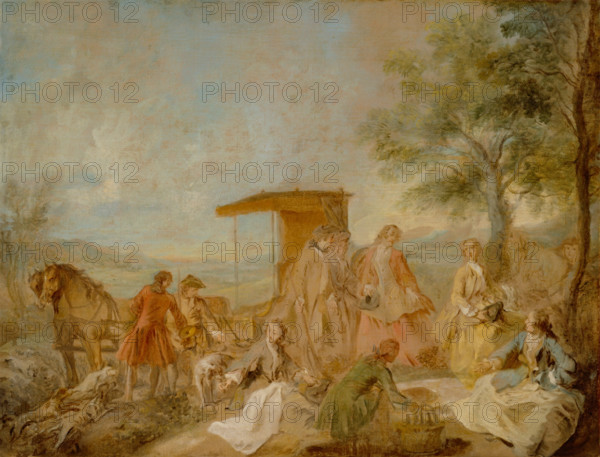 The Repast of the Hunting Party, c1725. Creator: Nicolas Lancret.