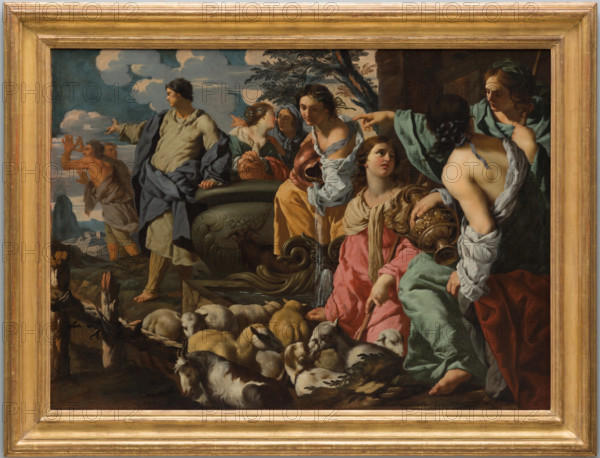Moses and the Daughters of Jethro, 1630s. Creator: Sigismondo Coccapani.
