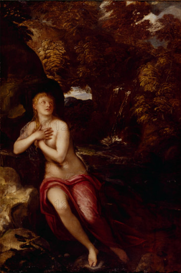 The Magdalene in the Wilderness, 16th century. Creator: Jacopo Tintoretto.