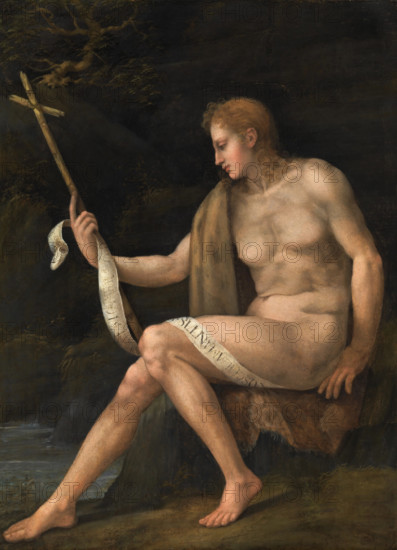 Saint John the Baptist in the Wilderness, early to mid-16th century. Creator: Bacchiacca.