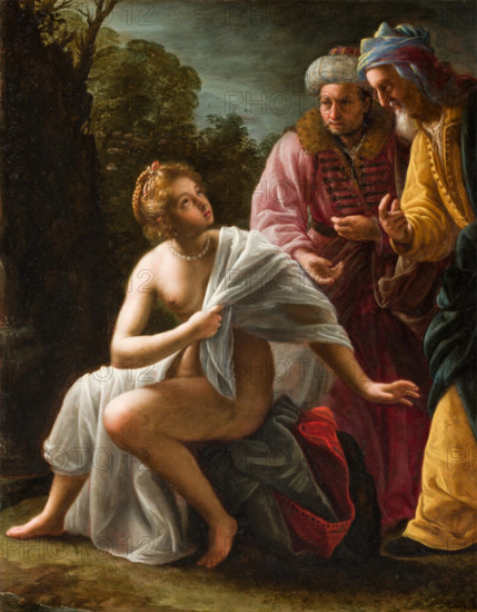 Susanna and the Elders, c1620. Creator: Ottavio Mario Leoni.