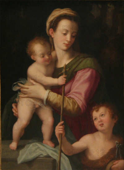 Madonna and Child with St. John, early 16th century. Creator: Andrea del Brescianino.