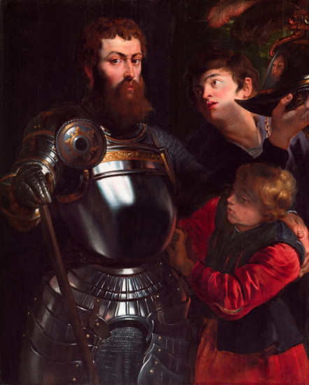 Warrior with Two Pages, c1615. Creator: Peter Paul Rubens.
