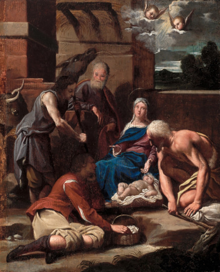 Adoration of the Shepherds, between 1615 and 1625. Creator: Carlo Bononi.