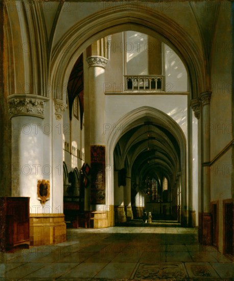 Interior of the Grote Kerk, Haarlem, 1676. Creator: Job Adriaensz Berckheyde.