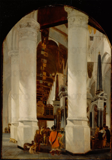 The Nieuwe Kerk at Delft with the Tomb of Willem the Silent, c.between 1650 and 1651. Creator: Unknown.