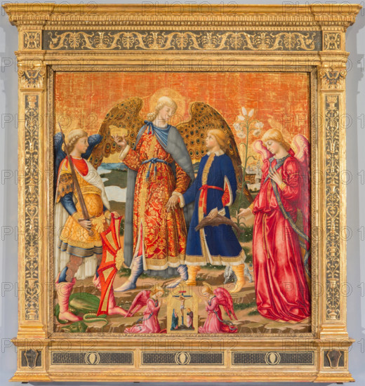 Tobias and Three Archangels, 1471. Creator: Neri di Bicci.
