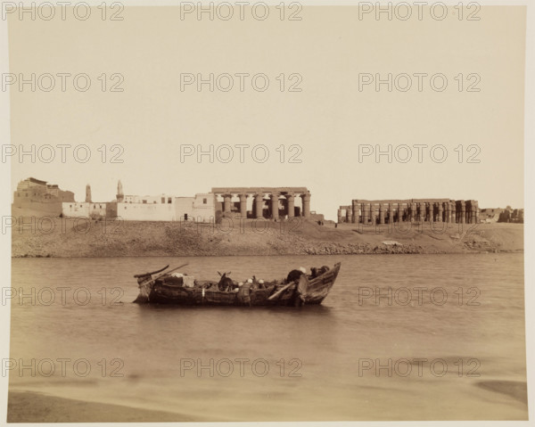View of the Temple of Luxor. Luxor, East Bank, between 1860 and 1903. Creator: Antonio Beato.
